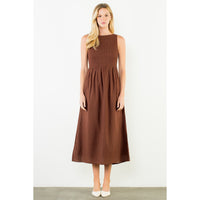 THML Madeline Dress - Brown-Hand In Pocket