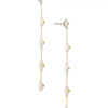 Falling Pearl and Crystal Dotted Earrings-Hand In Pocket