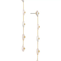 Falling Pearl and Crystal Dotted Earrings-Hand In Pocket