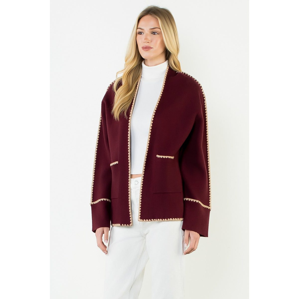 THML Annabelle Cardigan - Burgundy