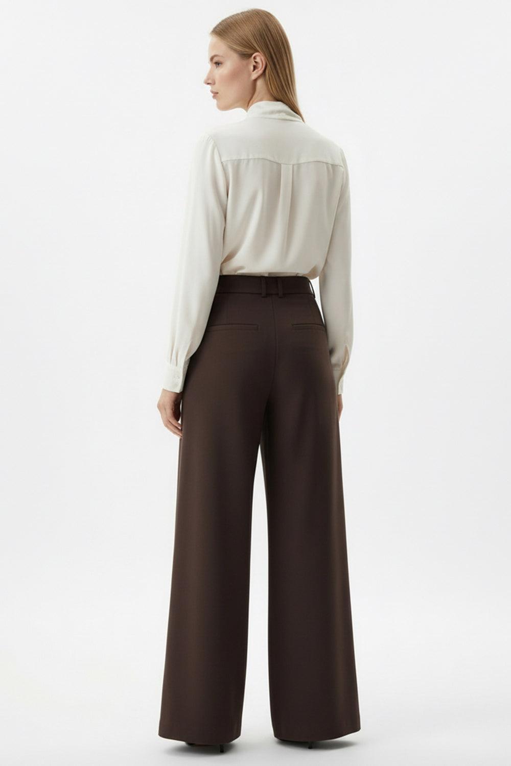 Exquise Felora Pants - Brown-Hand In Pocket