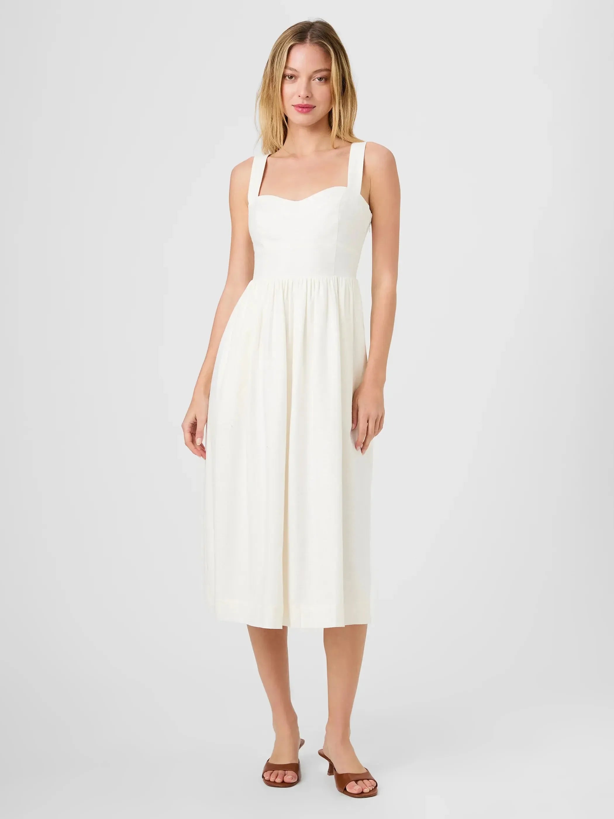 French Connection Aspen Dress - Summer White-Hand In Pocket