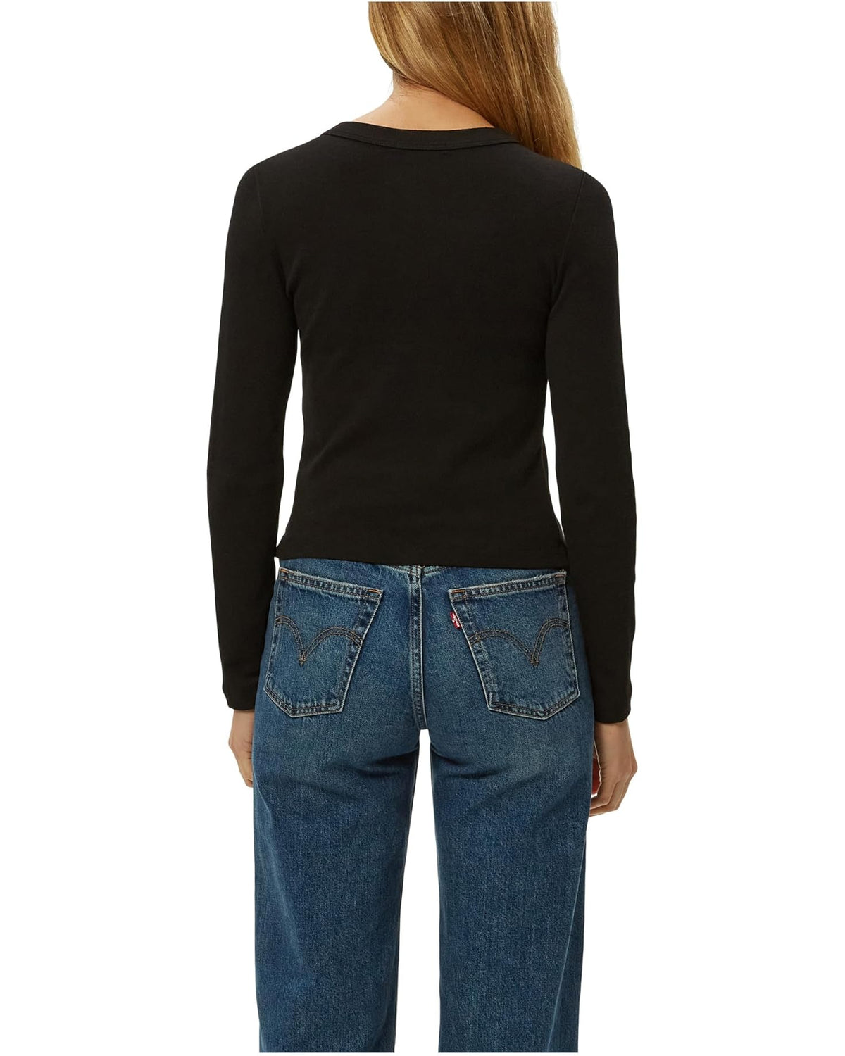 Michael Stars Orion Crop Tee - Black-Hand In Pocket