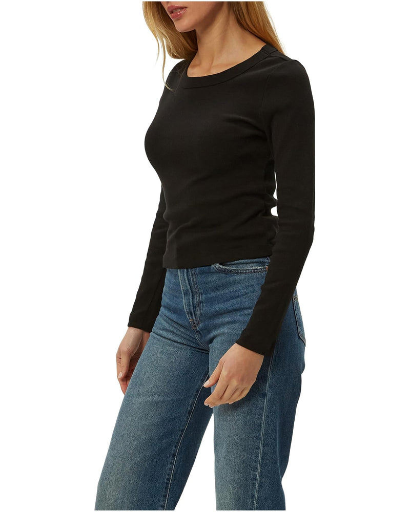 Michael Stars Orion Crop Tee - Black-Hand In Pocket