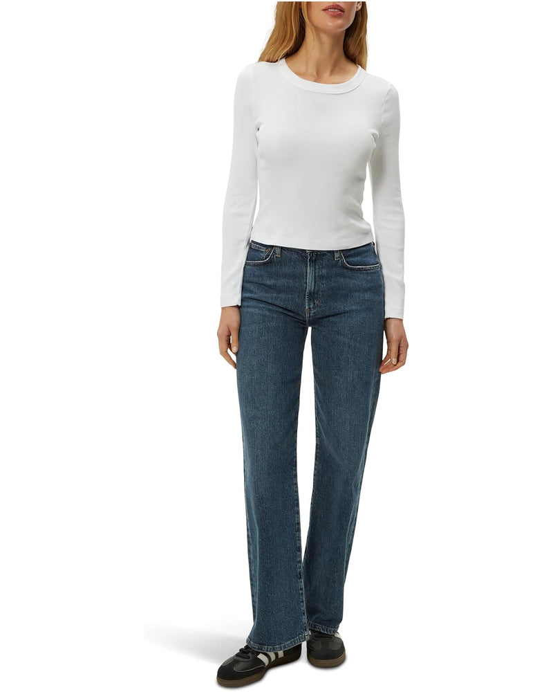 Michael Stars Orion Crop Tee - White