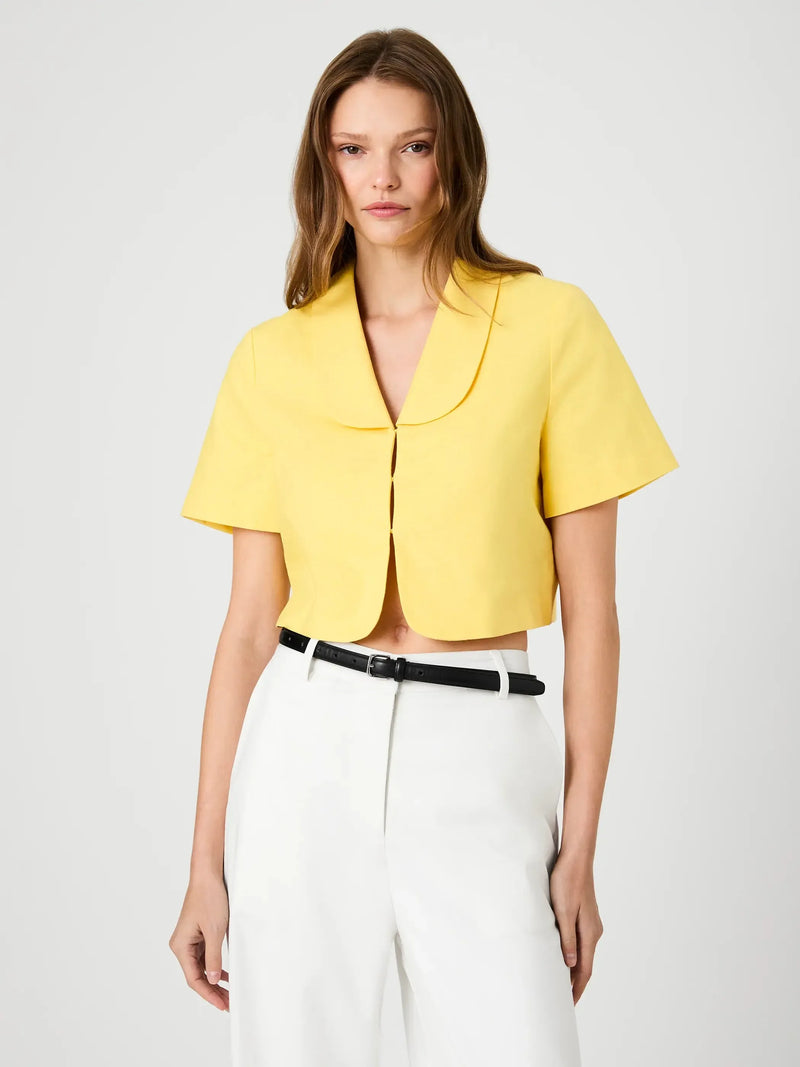 French Connection Theo Top - Daisy Yellow-Hand In Pocket