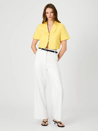 French Connection Theo Top - Daisy Yellow-Hand In Pocket