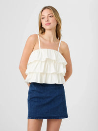 French Connection Aimee Top - Porcelain Cream-Hand In Pocket