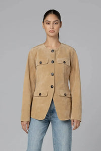 Blank NYC Cinnamon Crunch Jacket - Camel Creative-Hand In Pocket