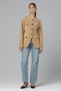 Blank NYC Cinnamon Crunch Jacket - Camel Creative-Hand In Pocket