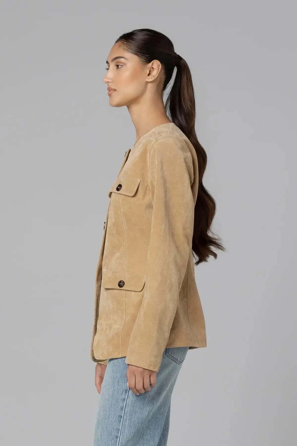 Blank NYC Cinnamon Crunch Jacket - Camel Creative-Hand In Pocket
