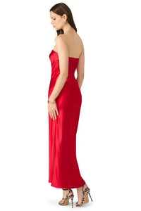 Steve Madden Jessamine Dress- Dark Red-Hand In Pocket