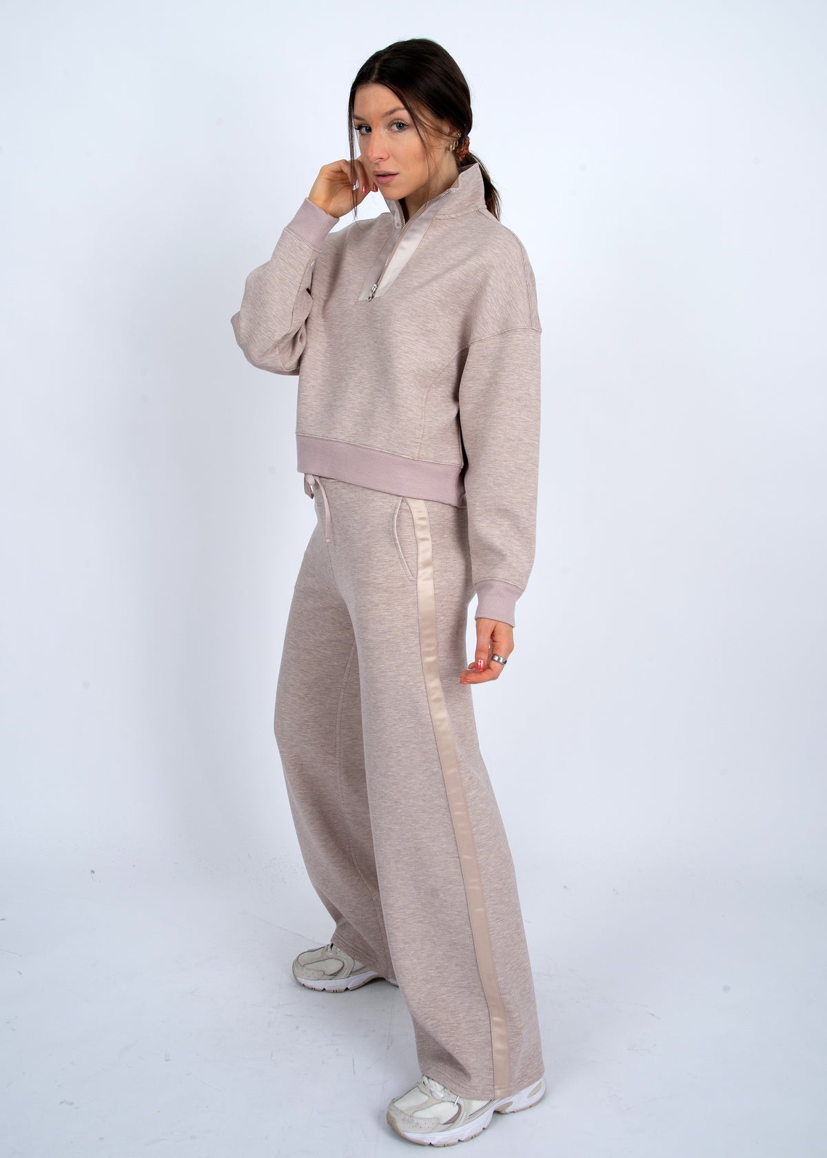 RD Style Erika Soft Knit Pant - Taupe-Hand In Pocket