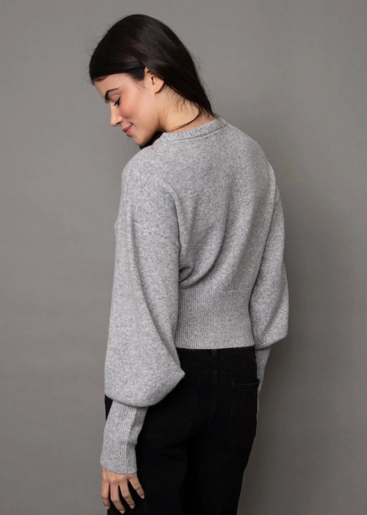 RD Style Formica Cardigan - Flint Grey-Hand In Pocket