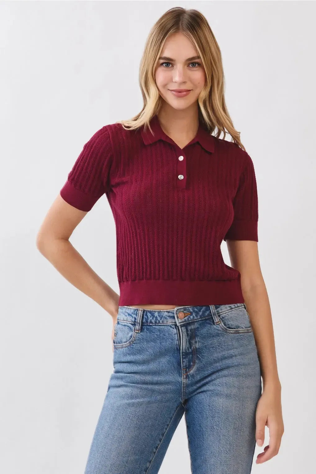 Hallie Sweater - Burgundy