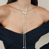 Liquid Luxe Bolo Necklace: Silver Plated / One Size-Hand In Pocket