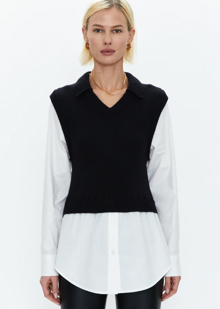 Pistola Sofia Poplin Top ***FINAL SALE*** |EXTRA 30% OFF|-Hand In Pocket