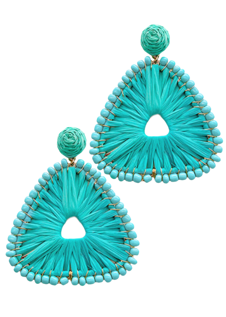 Jaya Raffia Bead Earrings ***FINAL SALE***-Hand In Pocket