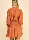 Sable Mini Dress- Pumpkin-Hand In Pocket