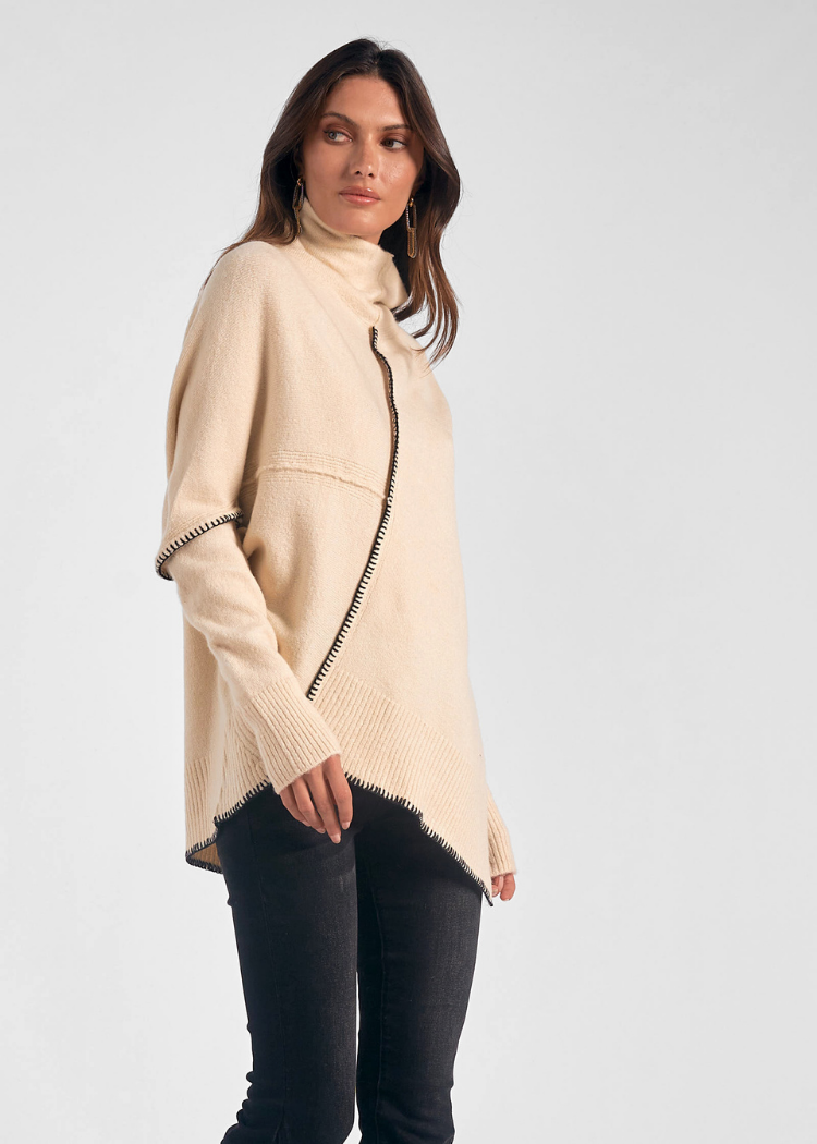 Elan Carolina Sweater - Beige-Hand In Pocket