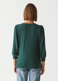 Michael Stars Gabriella V-Neck Top - Ivy-Hand In Pocket