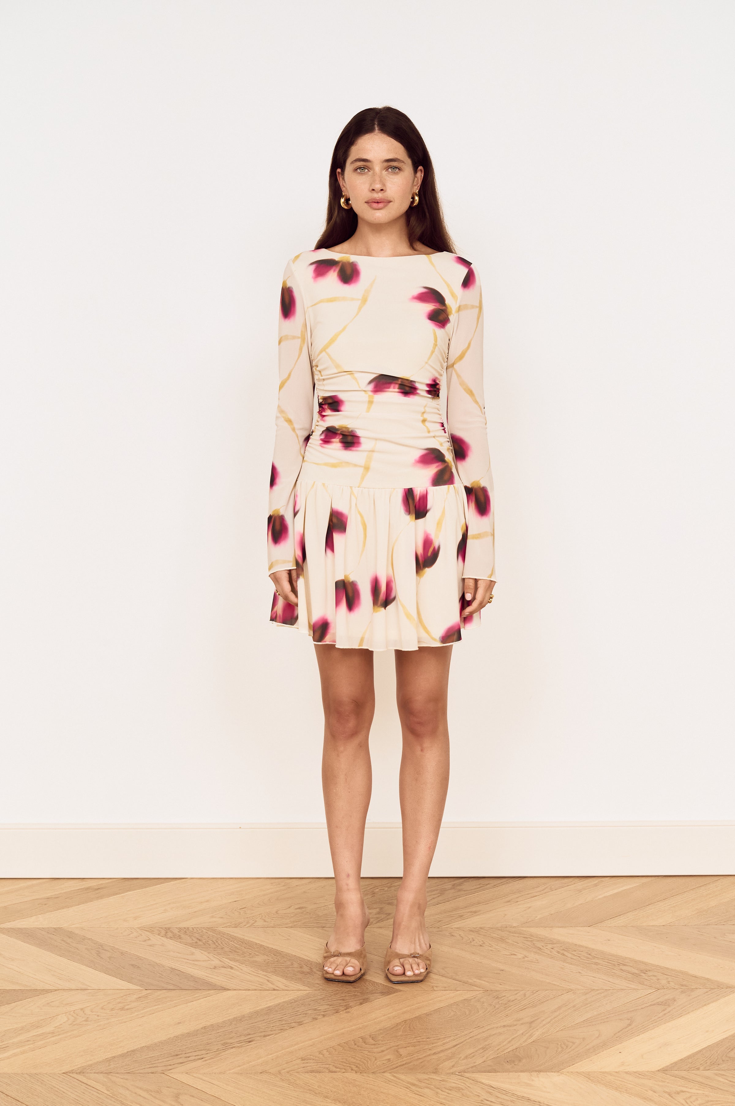 MINKPINK Emery Mesh Mini Dress - Floral-Hand In Pocket