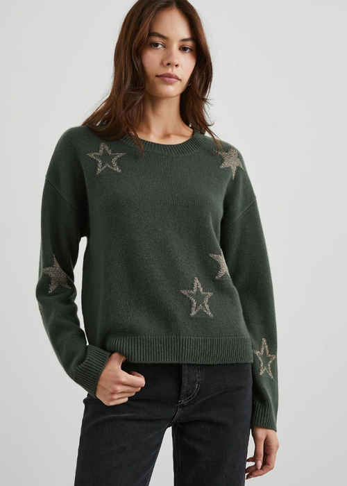 Rails Perci Sweater- Olive/Gold-Hand In Pocket