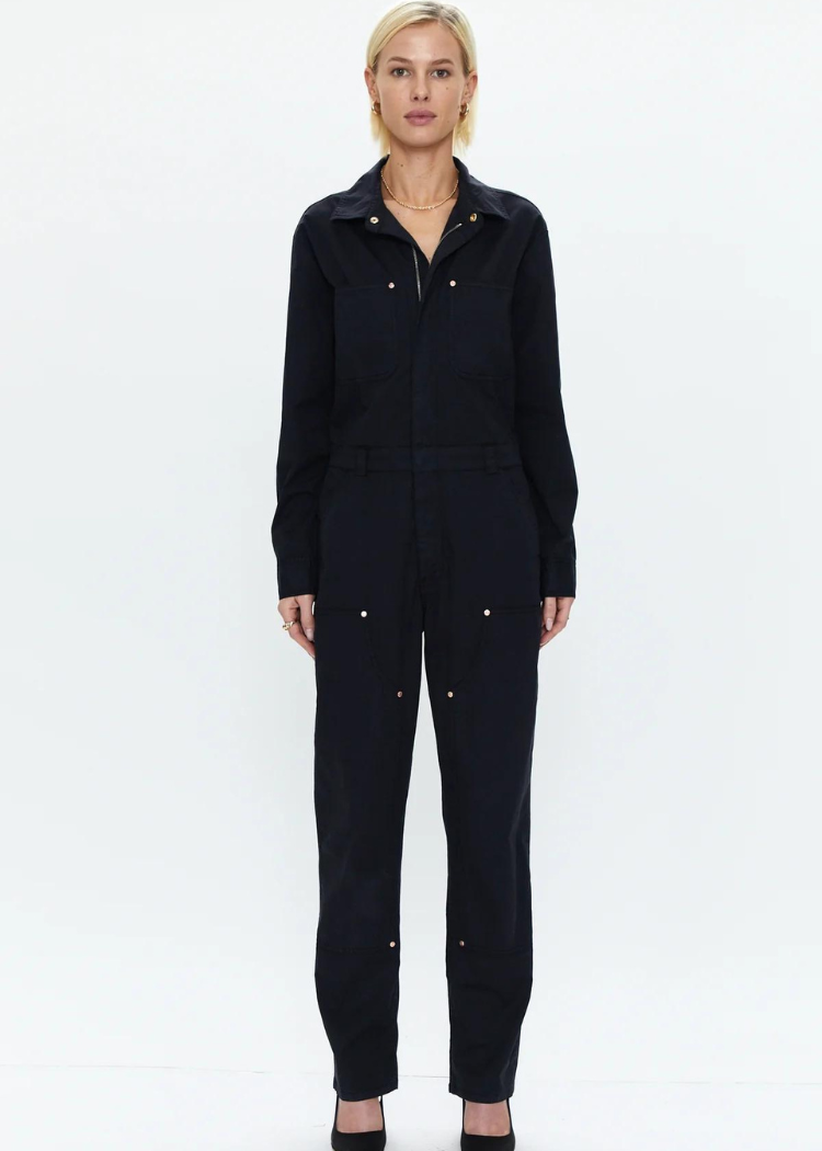 Pistola Abigail Long Sleeve Carpenter Jumpsuit ***FINAL SALE***-Hand In Pocket
