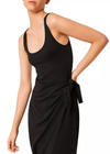 French Connection Zena Jersey Wrap Dress - Black-Hand In Pocket