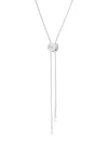 Liquid Luxe Bolo Necklace: Silver Plated / One Size-Hand In Pocket