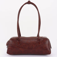 Croc Embossed Barrel Bag-Hand In Pocket