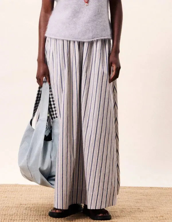 FRNCH Kailani Skirt - Bleu Jean-Hand In Pocket