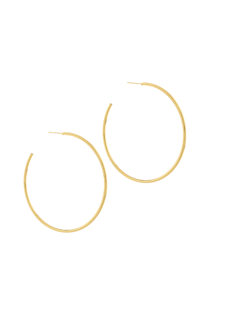 Rita Stainless Steel Hoops-Hand In Pocket