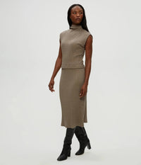 Michael Stars Shania Midi Skirt - Cobblestone