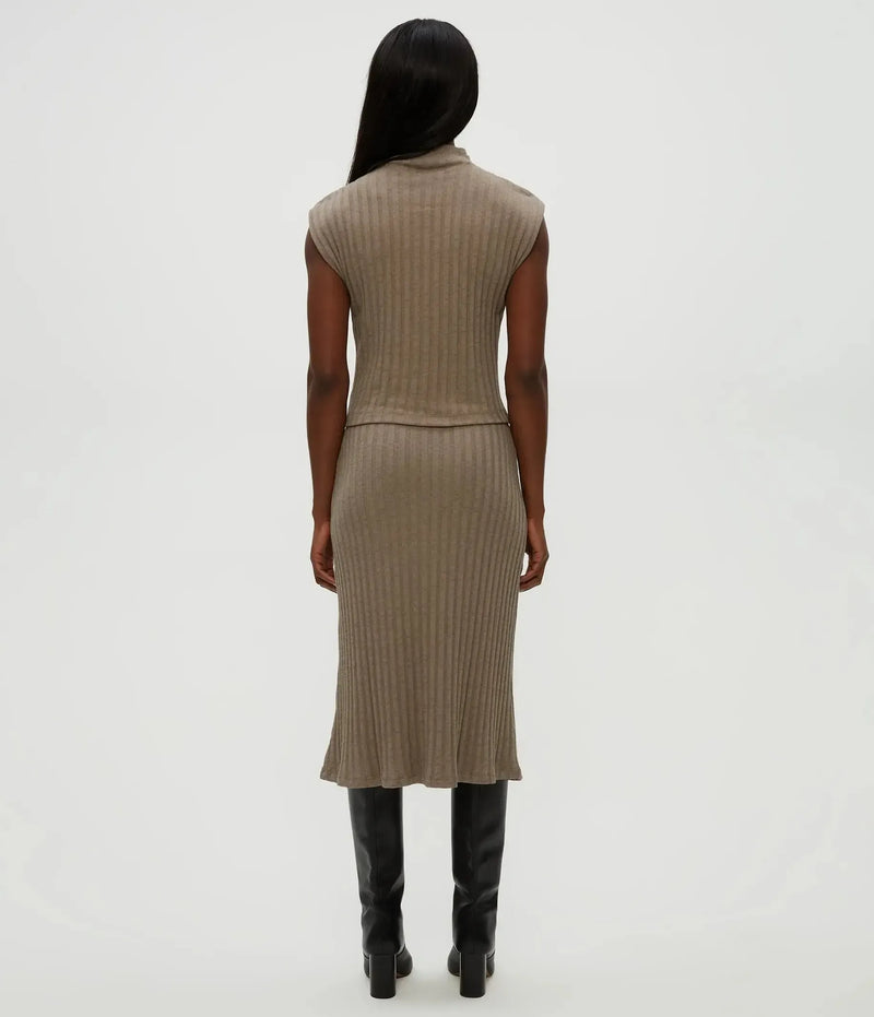 Michael Stars Shania Midi Skirt - Cobblestone