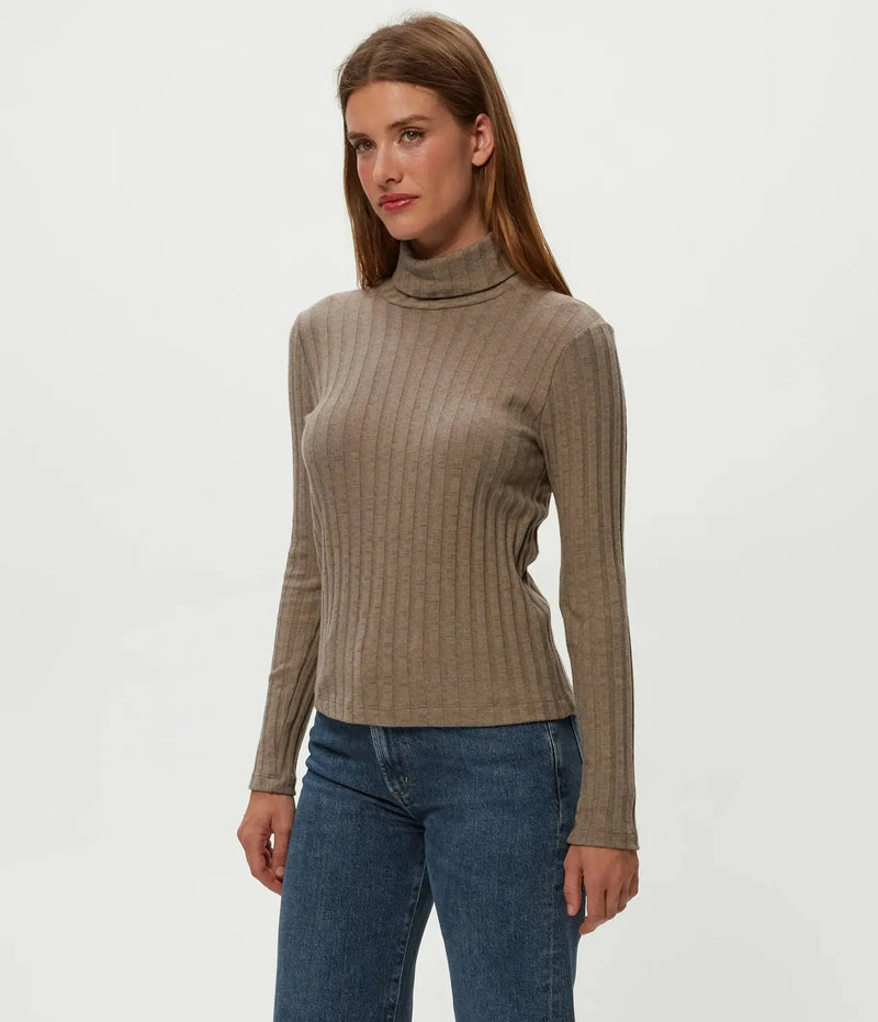 Michael Stars Riley Turtleneck - Cobblestone