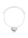 Molten Metal Pendant Necklace: Silver Plated / One Size-Hand In Pocket