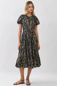 Celia Midi Dress - Navy