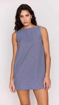 MINKPINK Delmar Shift Dress-Blue Stripe
