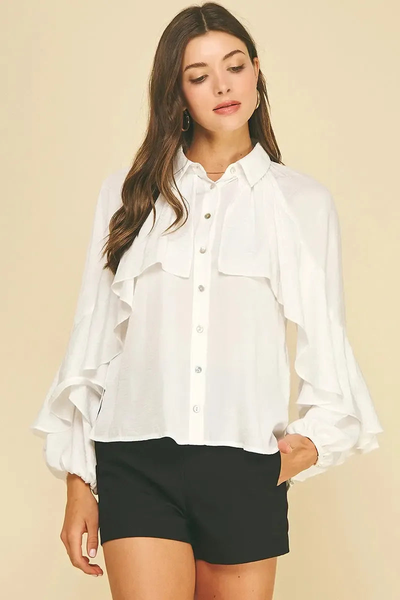 Off White Top - Off White-Hand In Pocket