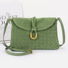 Boston Suede Crossbody bag: Green-Hand In Pocket
