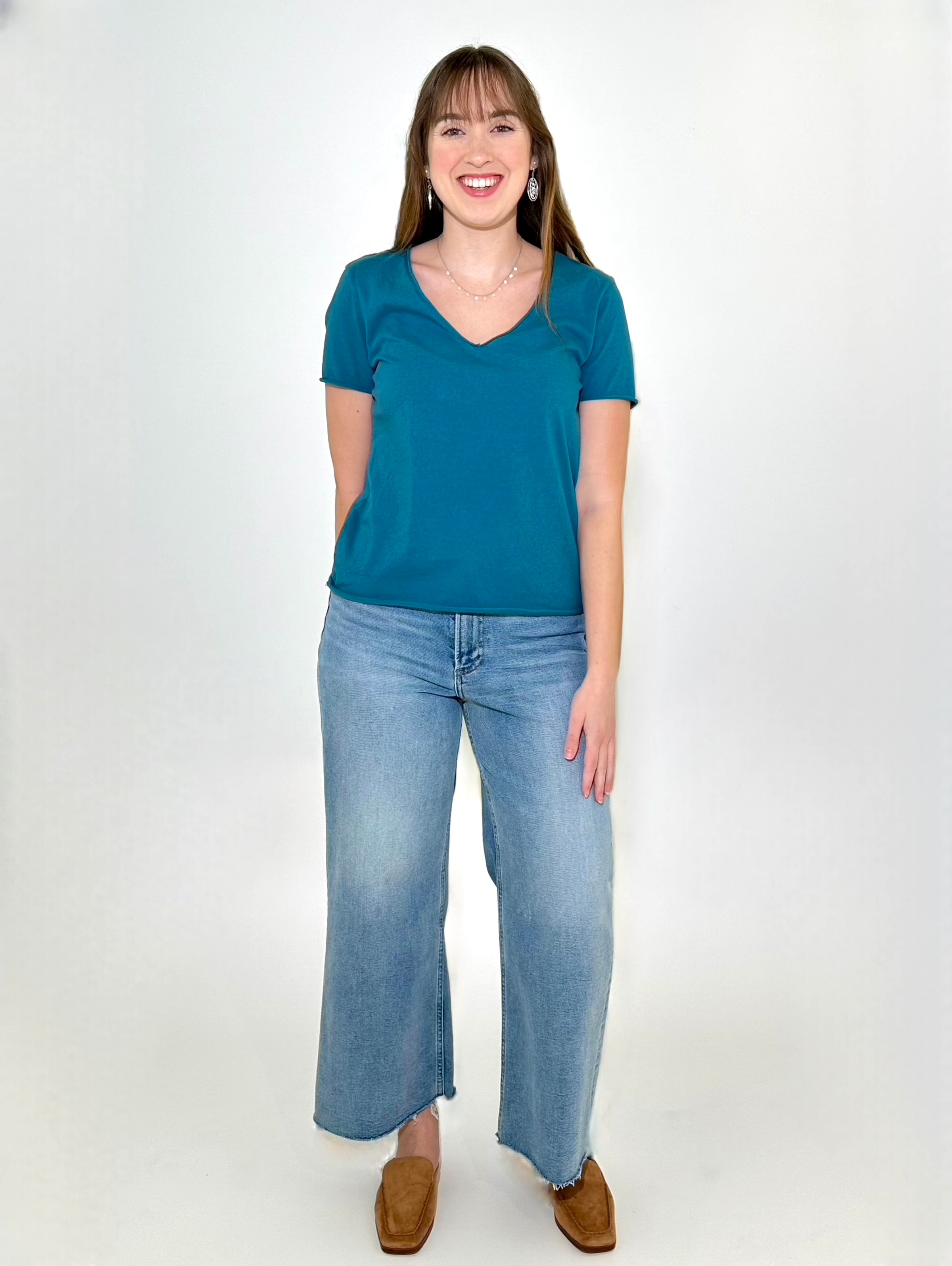 Michael Stars Vera Tee - Glaze-Hand In Pocket