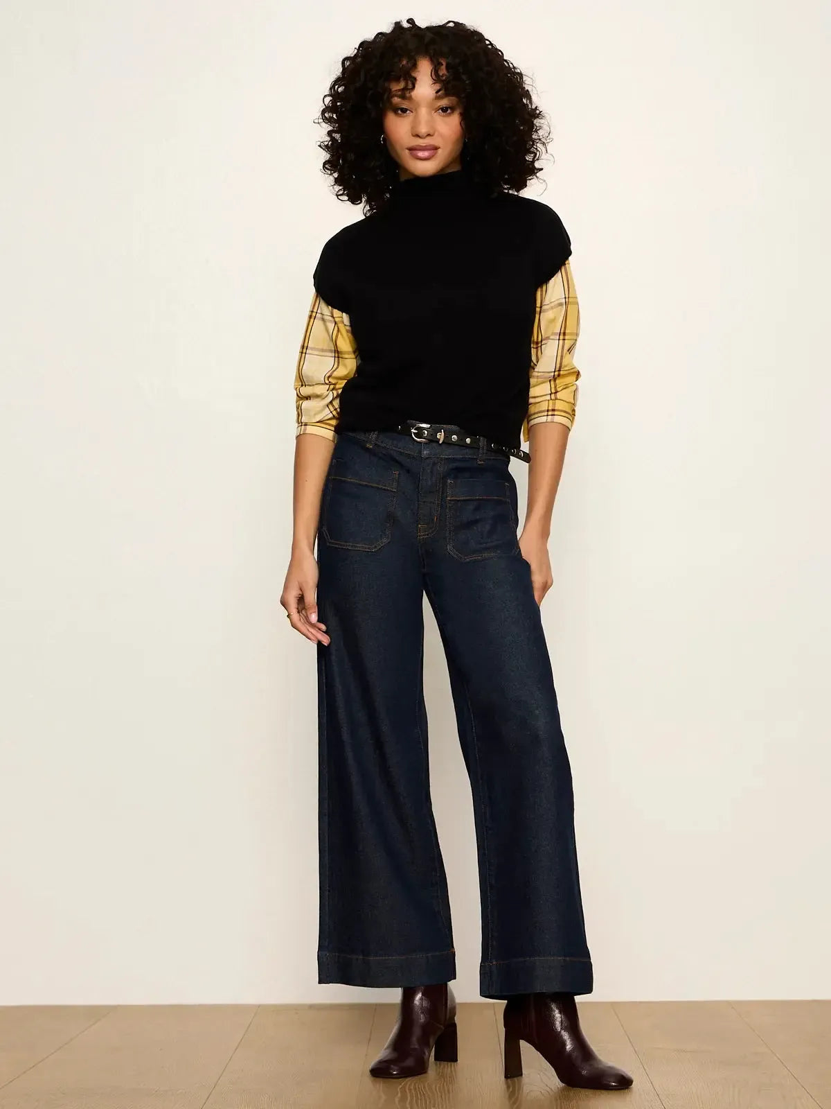 Sanctuary Mock Neck Sweater Shell - Black-Hand In Pocket