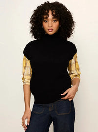 Sanctuary Mock Neck Sweater Shell - Black-Hand In Pocket