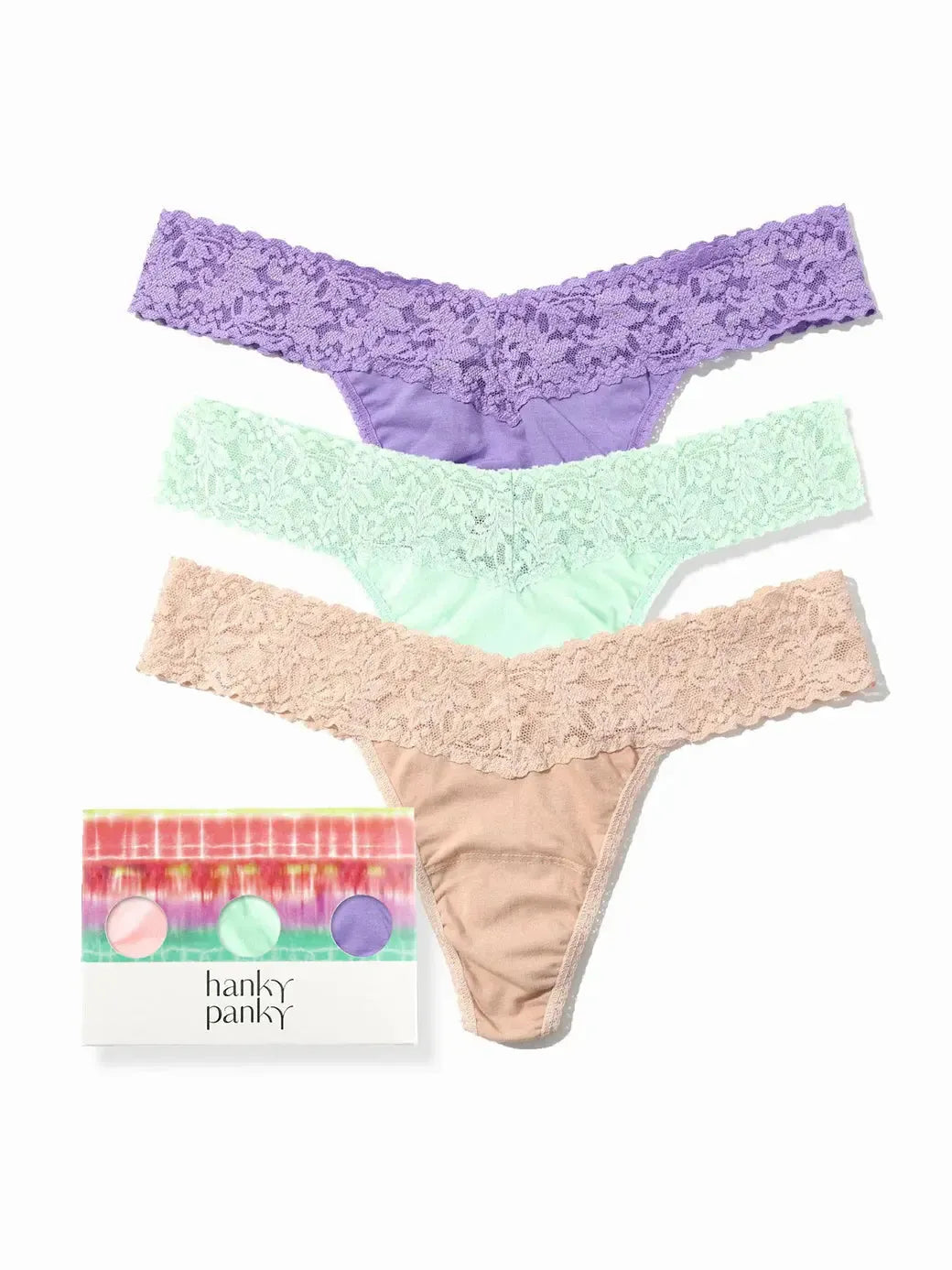 Hanky Panky 3 Pack Original Rise Tie Dye Box Set - RLCT-Hand In Pocket