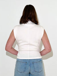 Michael Stars Amara Mock Neck Top - Coconut Milk-Hand In Pocket