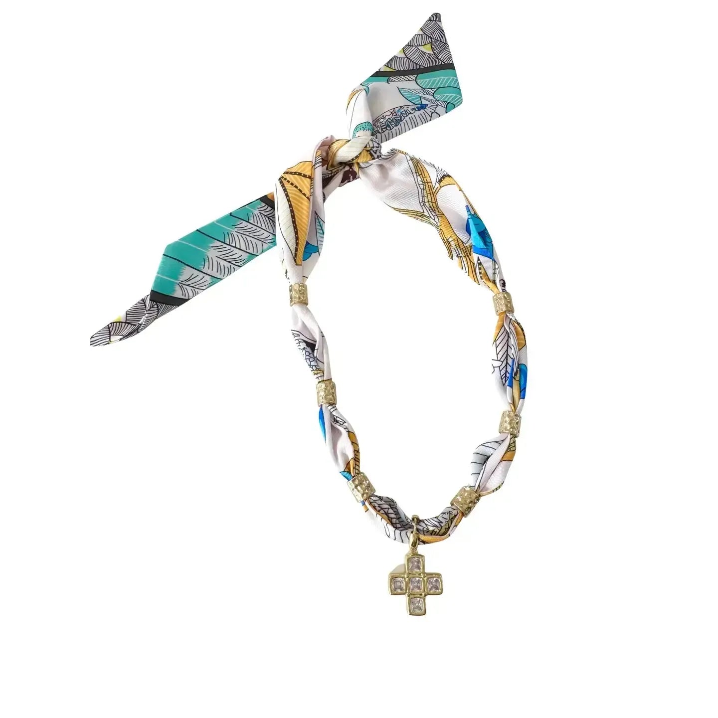 Fiji Scarf Charm Necklace-Hand In Pocket