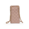 Brianna Cell Phone Crossbody: Natural-Hand In Pocket