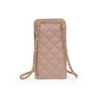 Brianna Cell Phone Crossbody: Natural-Hand In Pocket