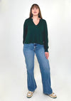 Bobi Ribbed LS Tee- Mossy Green-Hand In Pocket